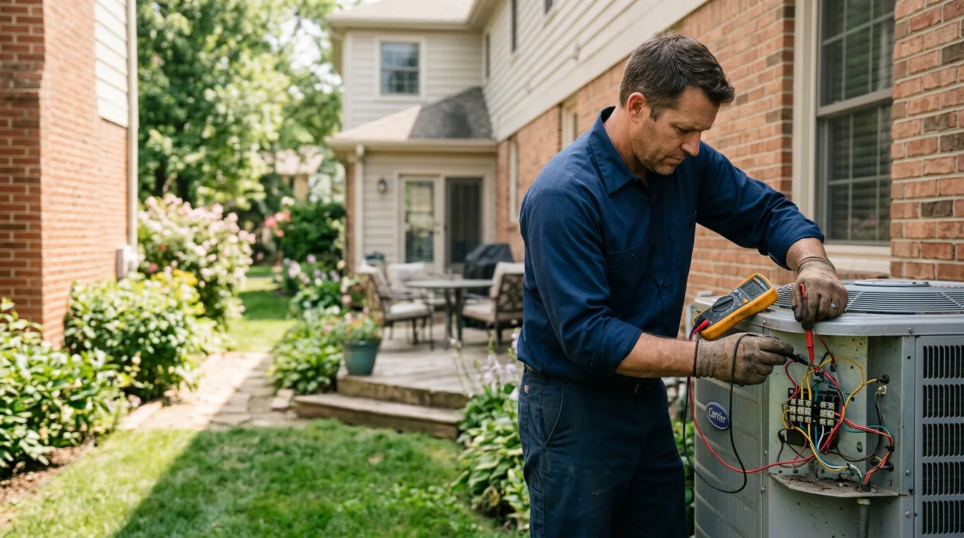 HVAC technician working near Tow, TX